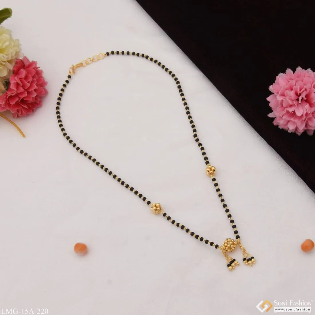 1 Gram Gold Plated Gorgeous Design Cool Design Mangalsutra for Women - Style A220