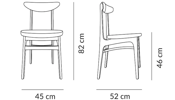 200-190 Timber Chair - Mid Century Design