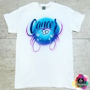 Airbrush Zodiac Cancer Shirt Design