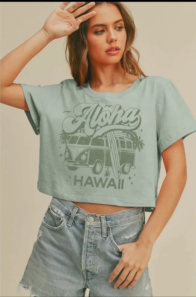 Aloha, Hawaii Crop Tee