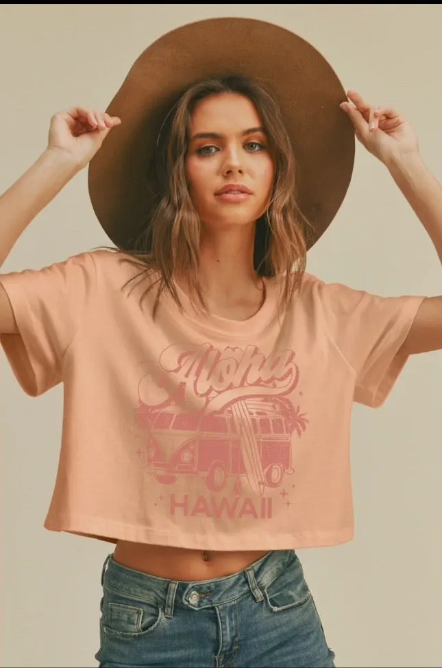 Aloha, Hawaii Crop Tee