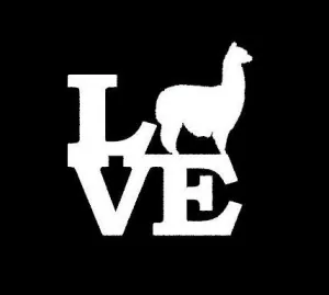 Alpaca Love Vinyl Window Sticker