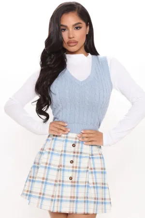 Alyssa Sweater Vest - Light Blue