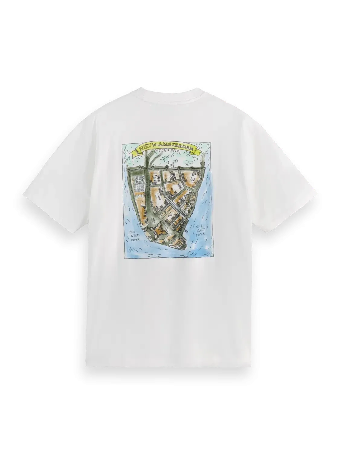 Amsterdam Artwork Relaxed Fit T-Shirt (White) - 179946101