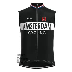 Amsterdam Black Retro Cycling Vest