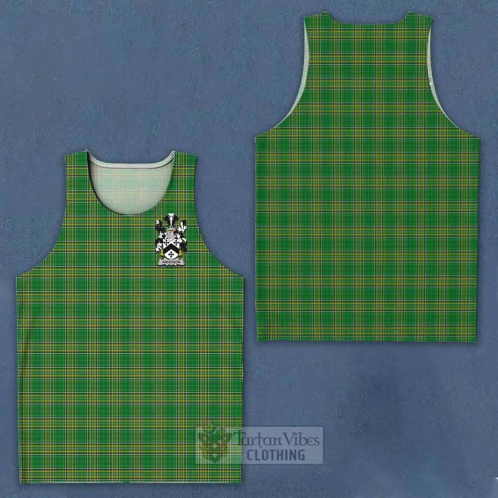 Anderson Irish Clan Tartan Men's Tank Top with Coat of Arms