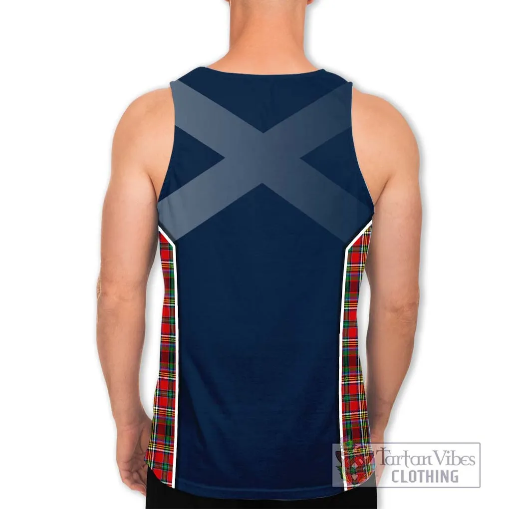 Anderson of Arbrake Tartan Men's Tank Top with Family Crest and Lion Rampant Vibes Sport Style