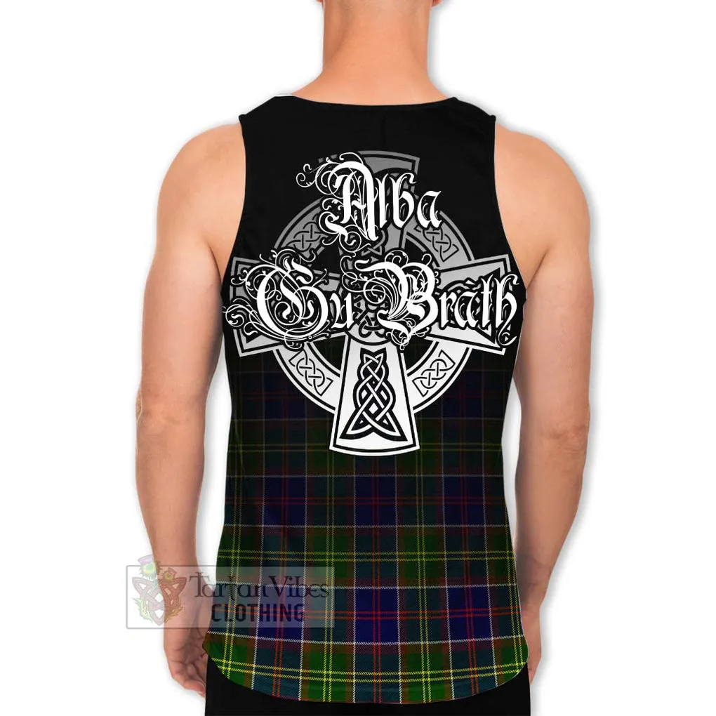 Arnott Tartan Men's Tank Top Featuring Alba Gu Brath Family Crest Celtic Inspired