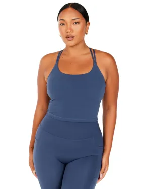 Aura Thin Strap Tank - Soft Navy