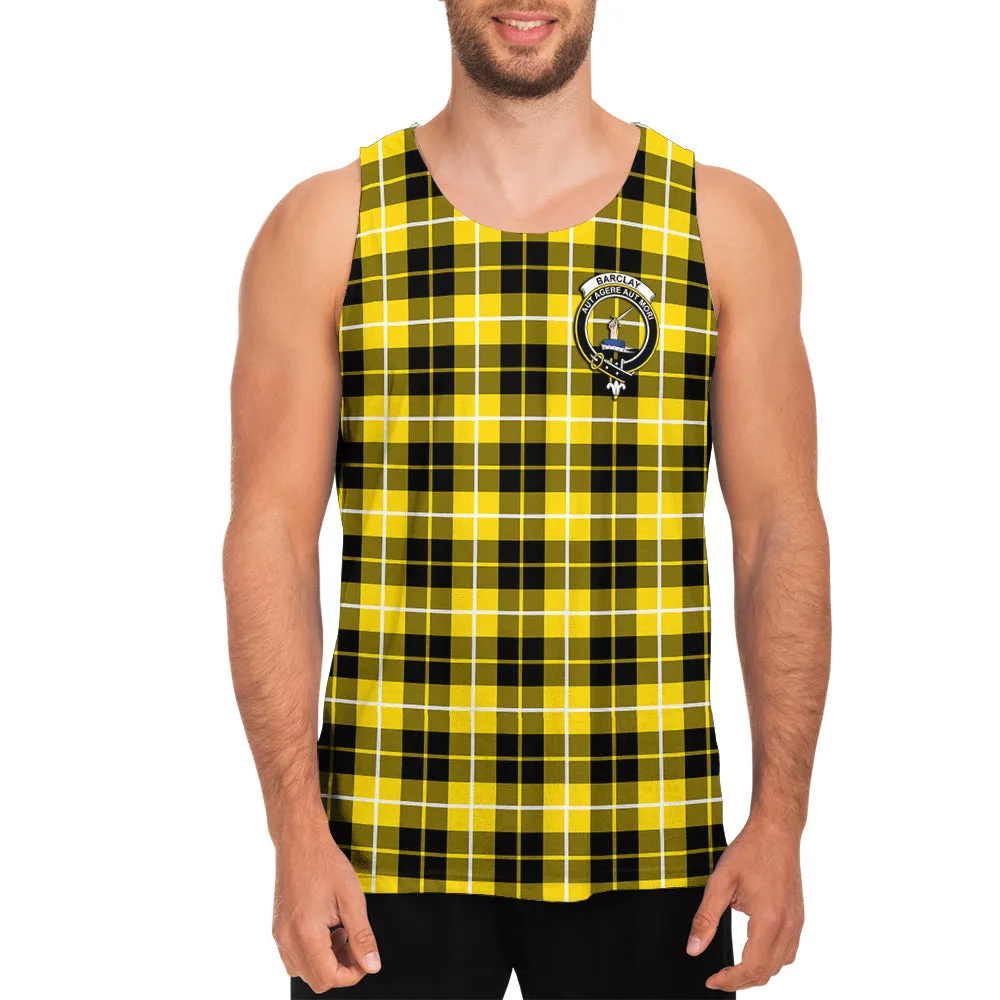 Barclay Dress Modern Tartan Mens Tank Top with Family Crest