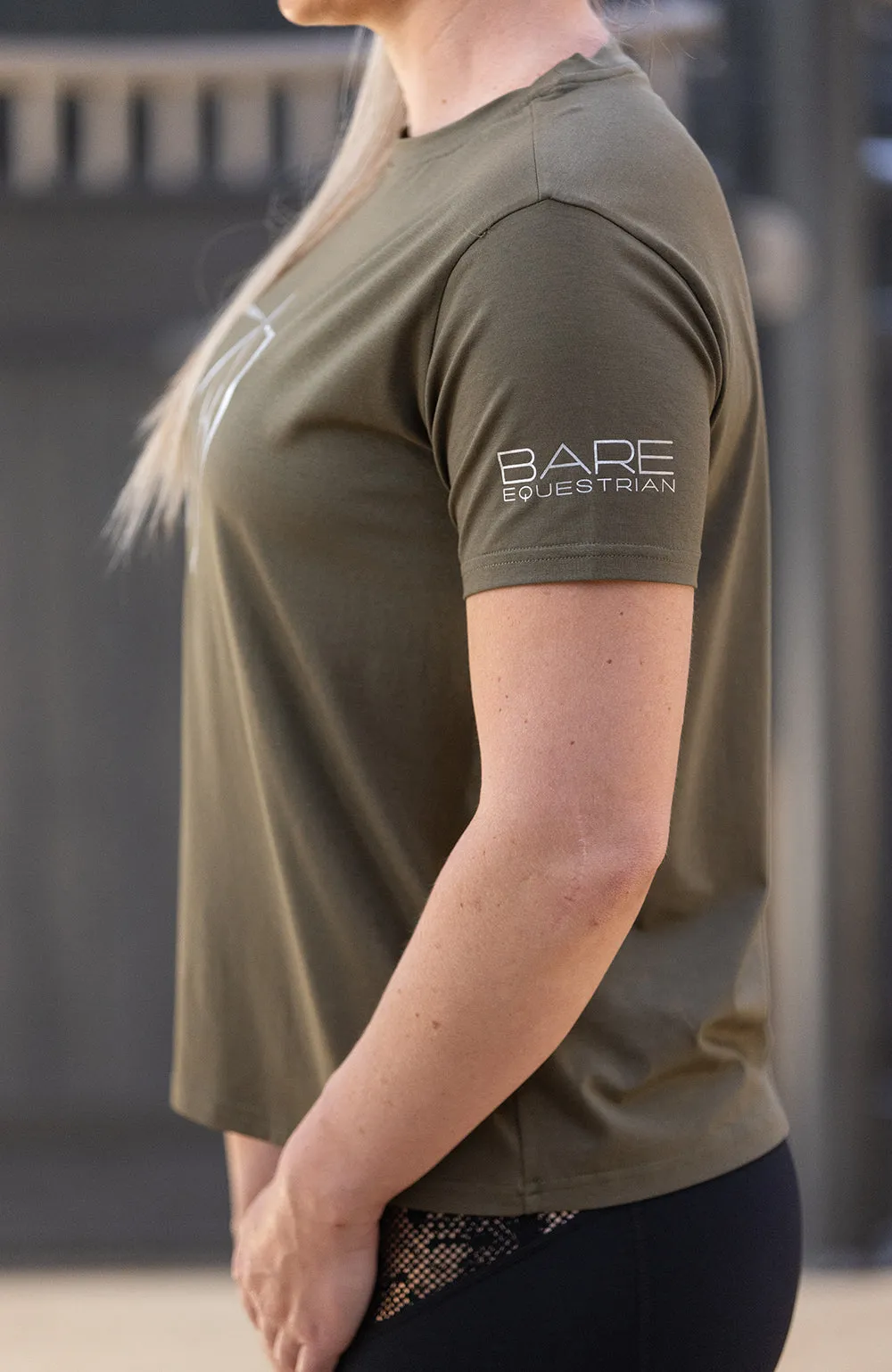 BARE Silver Logo T-Shirt - Military