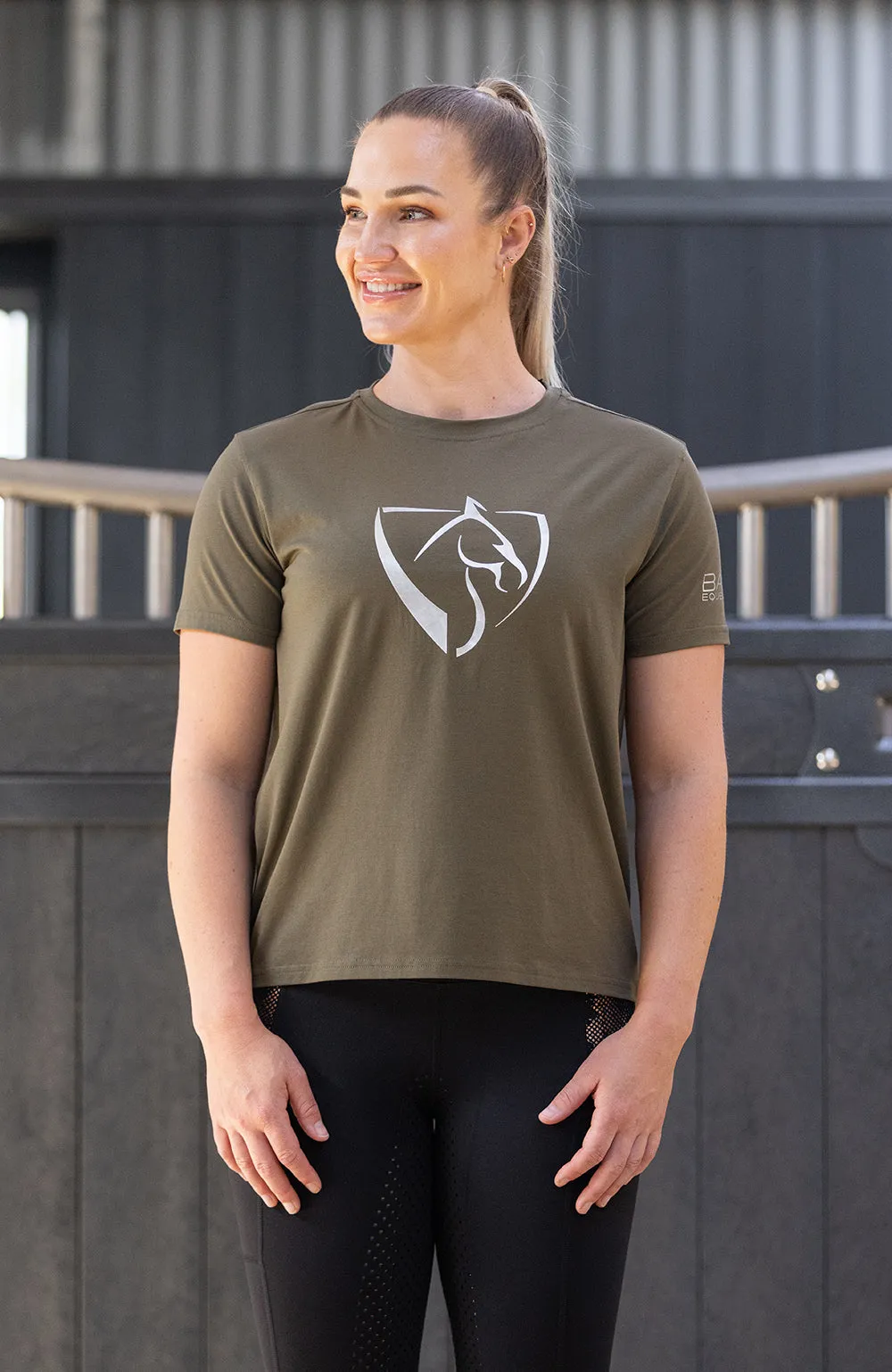 BARE Silver Logo T-Shirt - Military