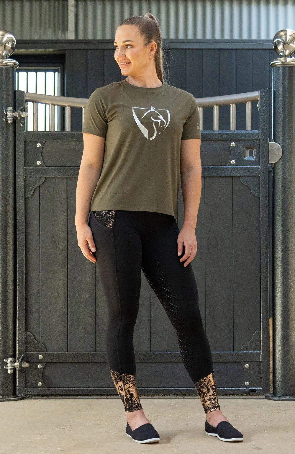 BARE Silver Logo T-Shirt - Military