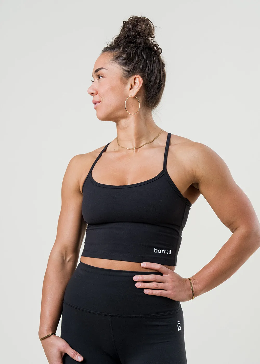 barre3 x Beyond Yoga Slim Racerback Tank - Jet Black