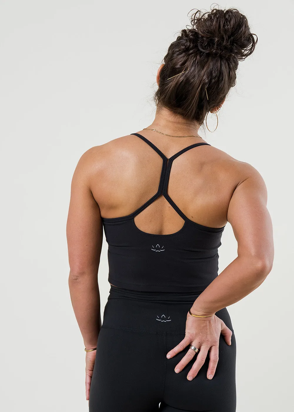 barre3 x Beyond Yoga Slim Racerback Tank - Jet Black