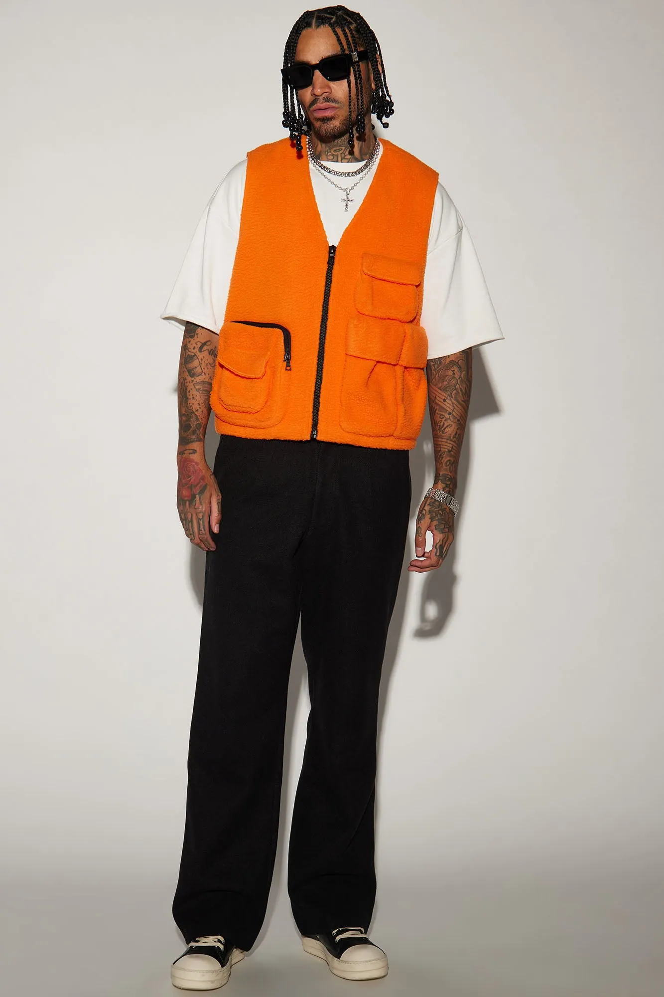 Bhutan Sherpa Vest - Orange