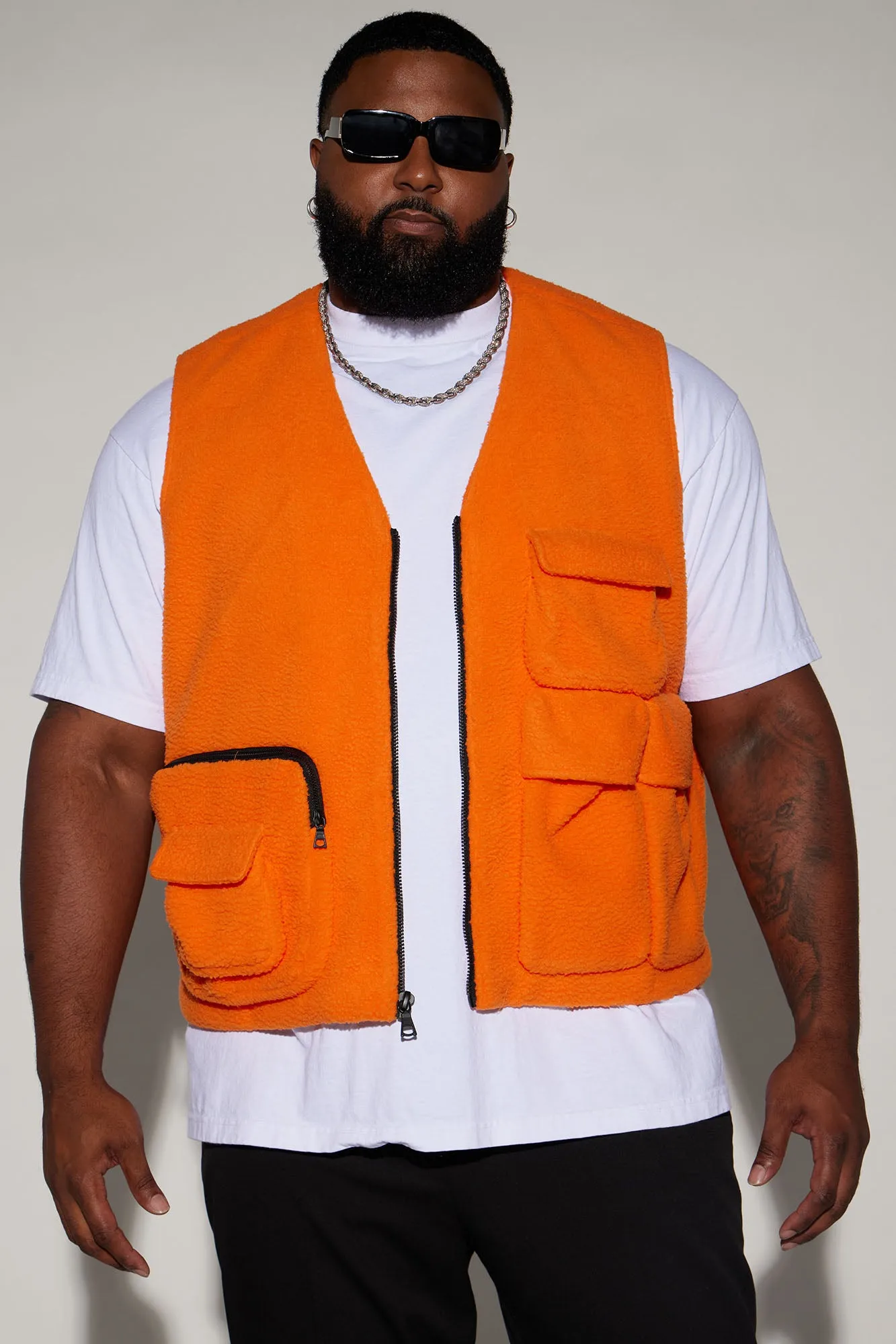 Bhutan Sherpa Vest - Orange