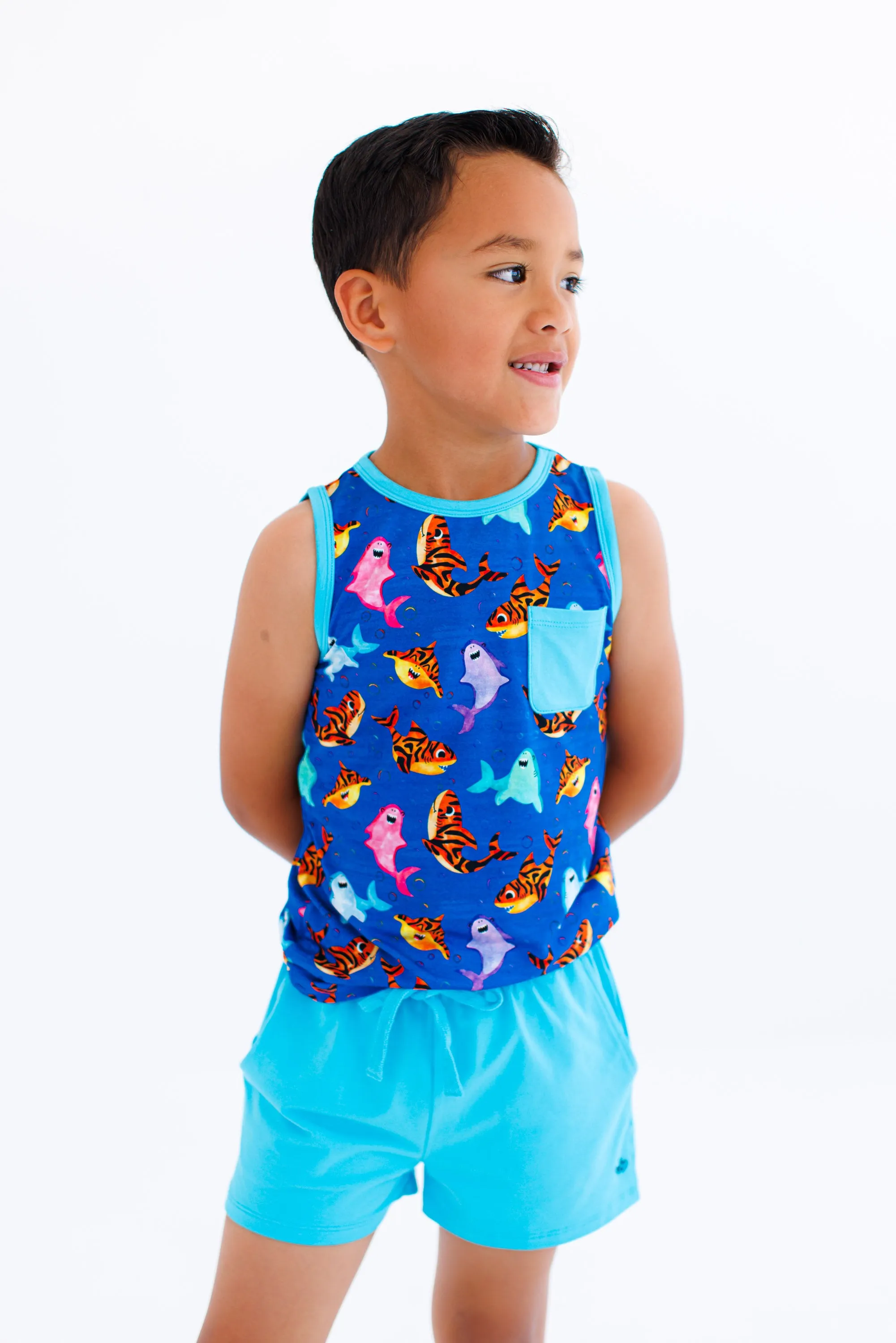 Birdie Bean Bruce Sharks 2-piece Tank and Shorts Set