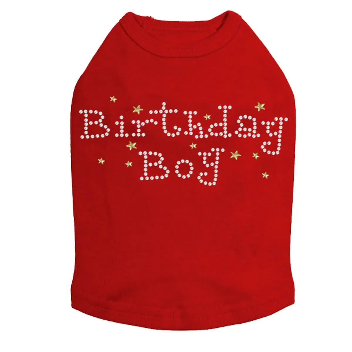 Birthday Boy With Stars Rhinestone Dog Tank