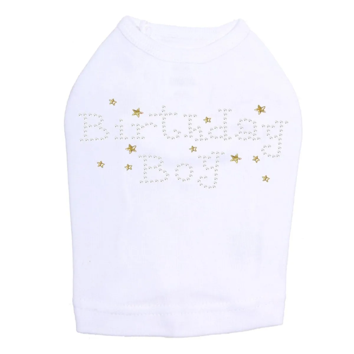 Birthday Boy With Stars Rhinestone Dog Tank