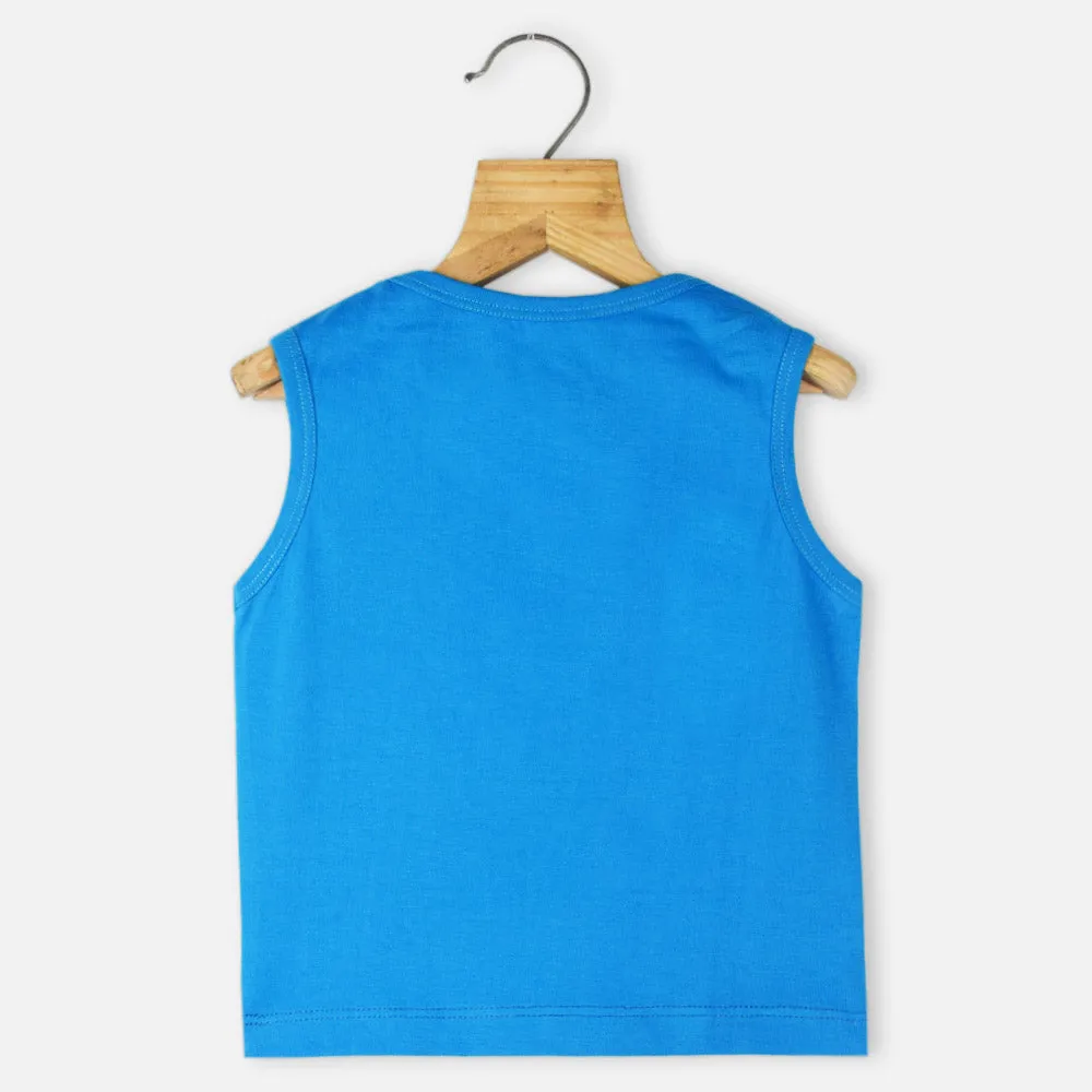 Blue Pooh Theme Tank T-Shirt