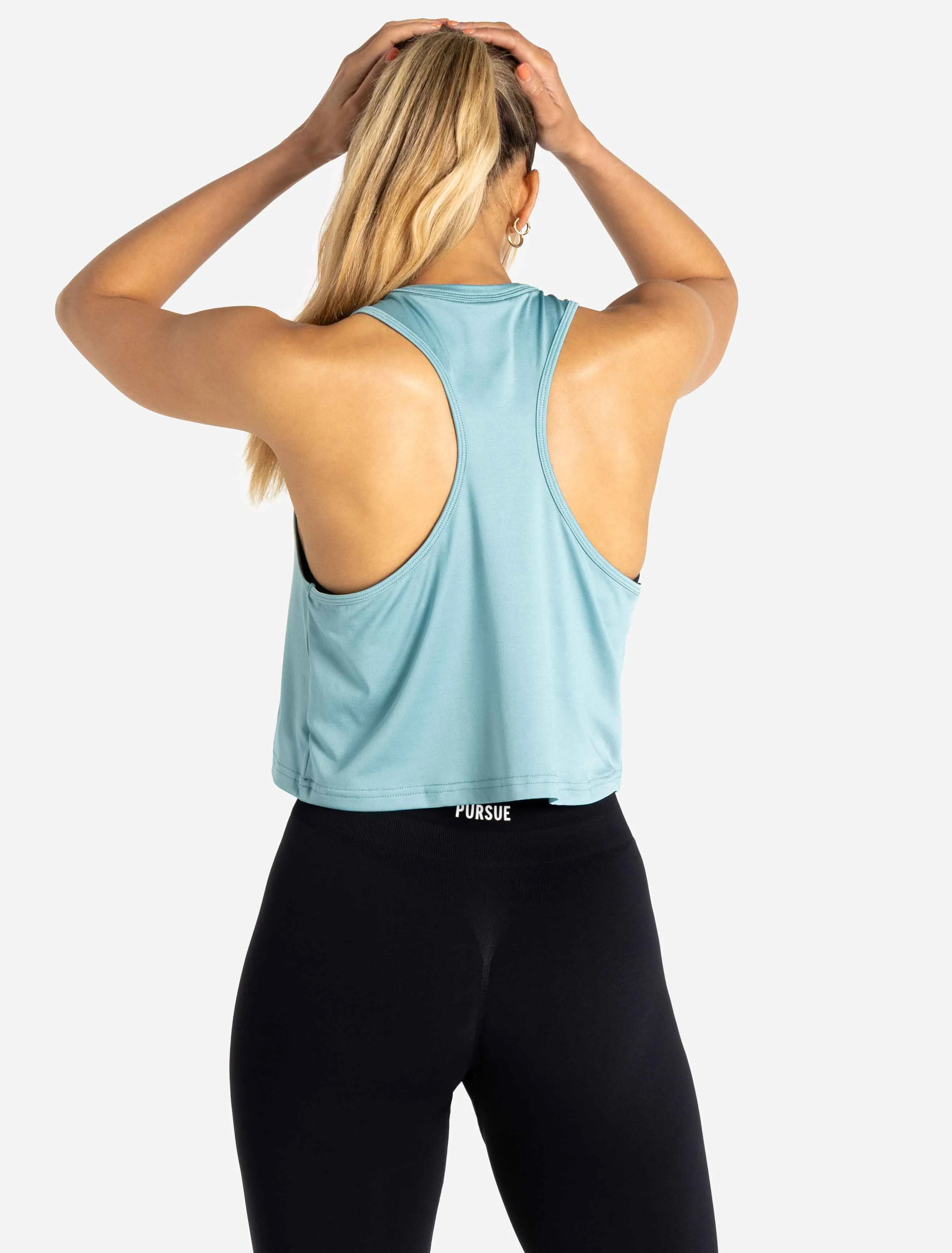 BreathEasy Crop Vest - Dusky Blue