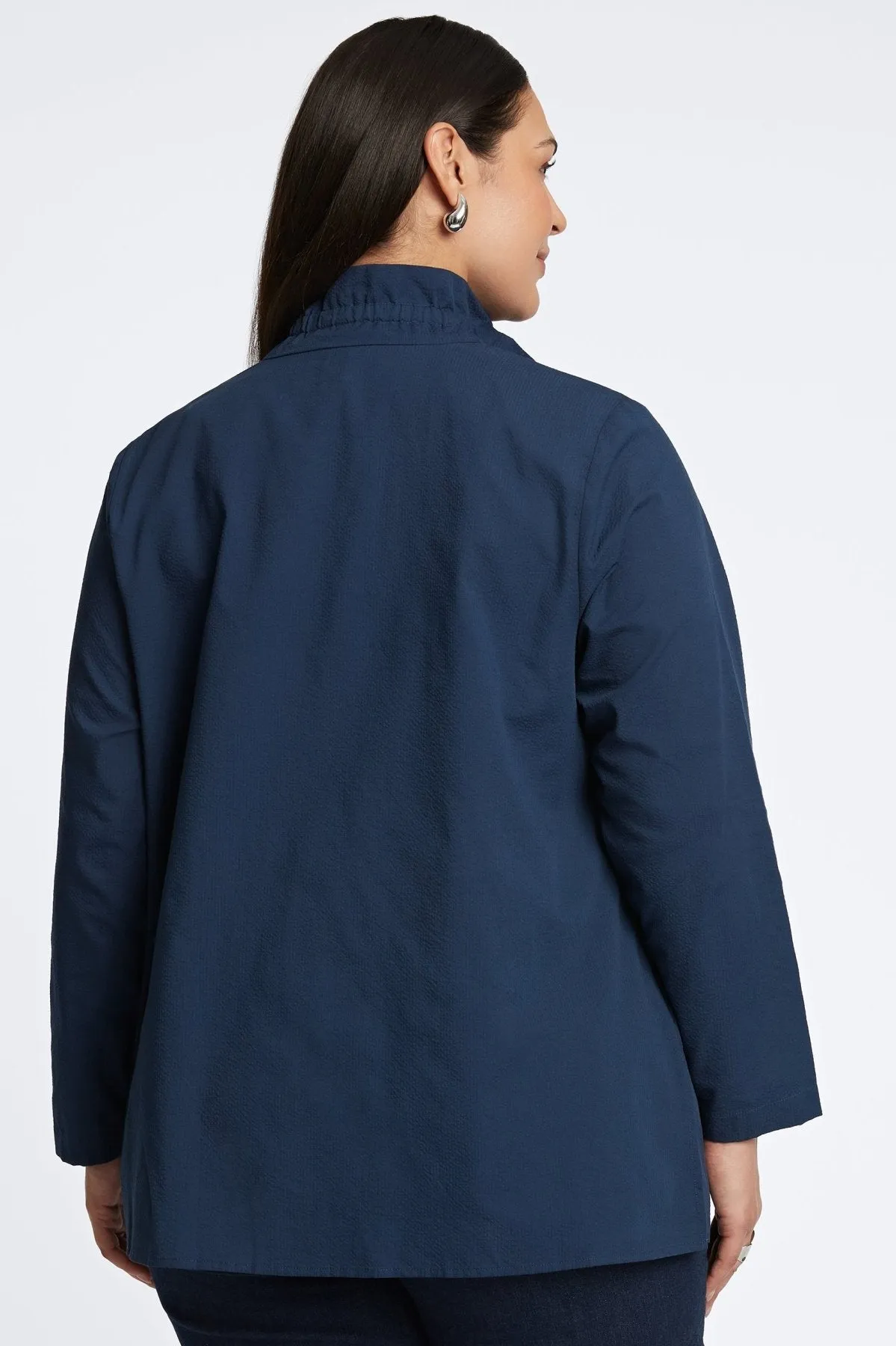 Carolina Plus Seersucker Shirt Jacket