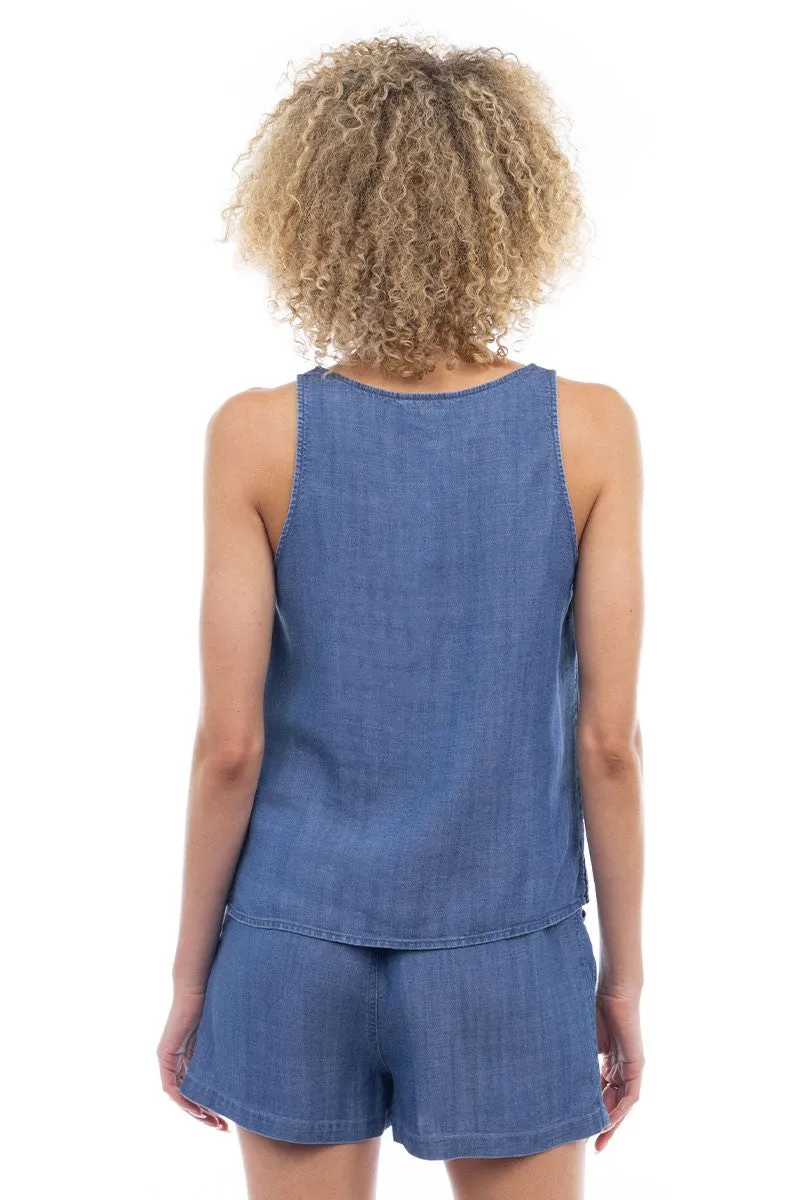 Chambray Tank Pocket Tank