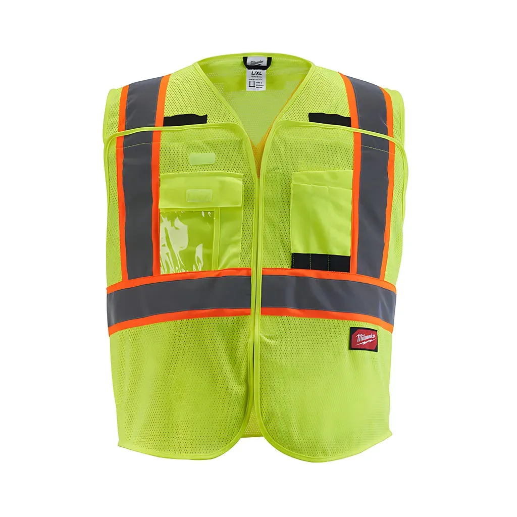 Class 2 Breakaway High Visibility Yellow Mesh Safety Vest - 2XL/3XL (CSA)