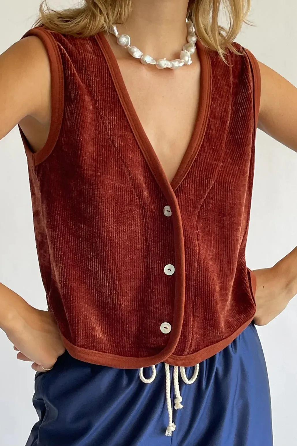 Cocoa Chenille Vest