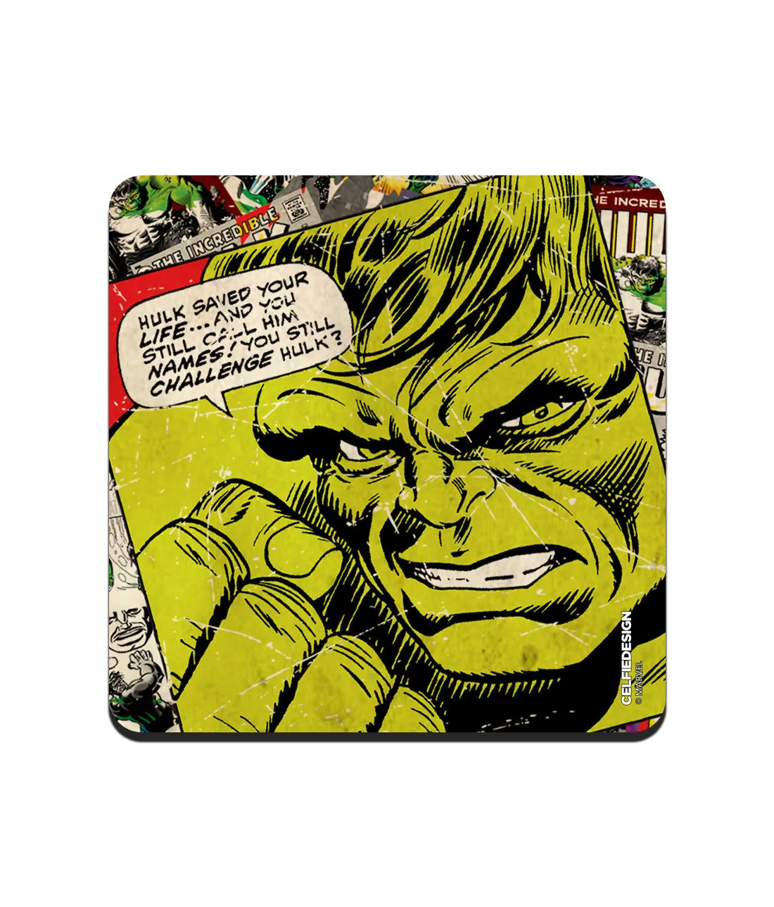 Comic Hulk - 10 X 10 (cm) Coasters