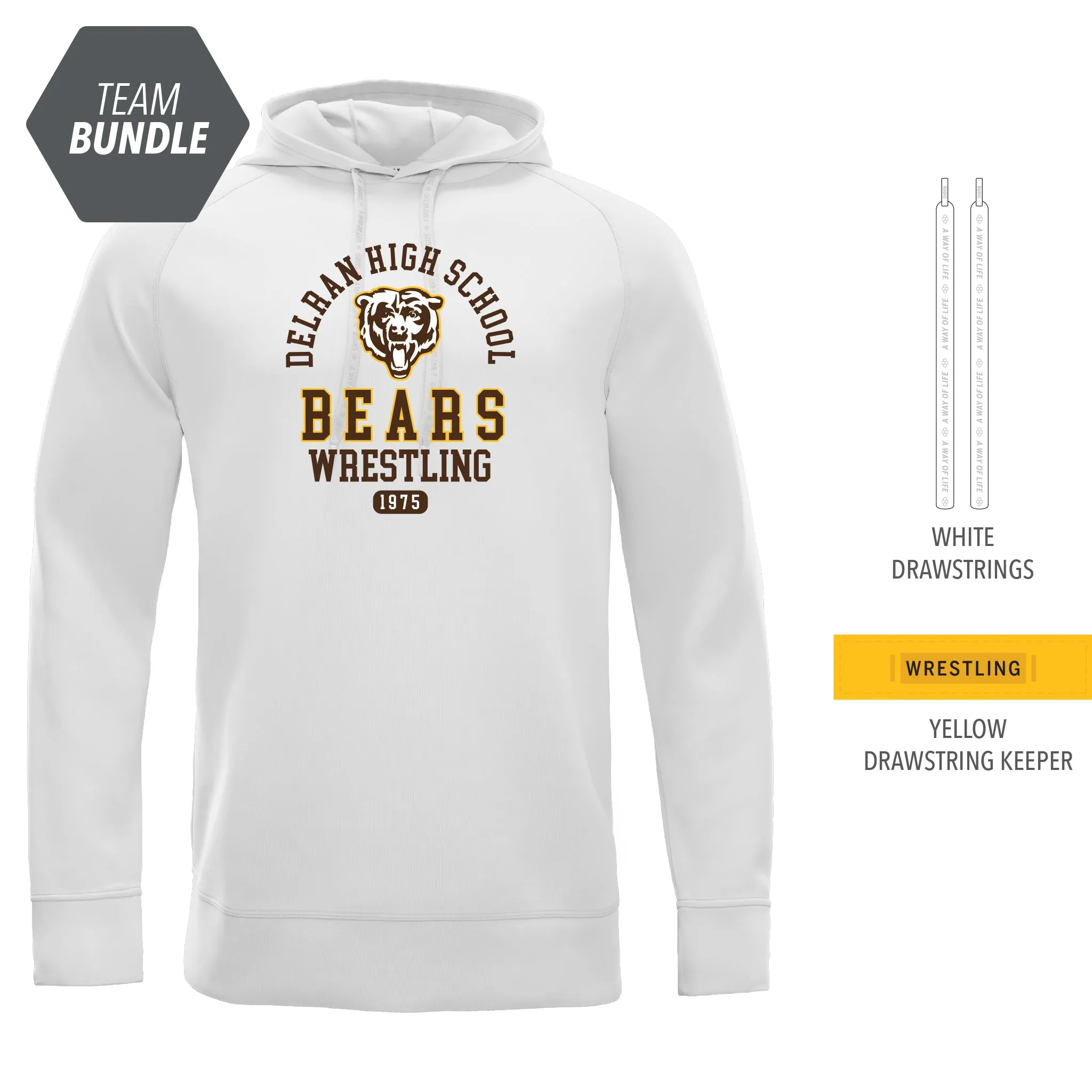 Cool-Touch Hoodie-Unisex--Delran Wrestling Team Store Design 2