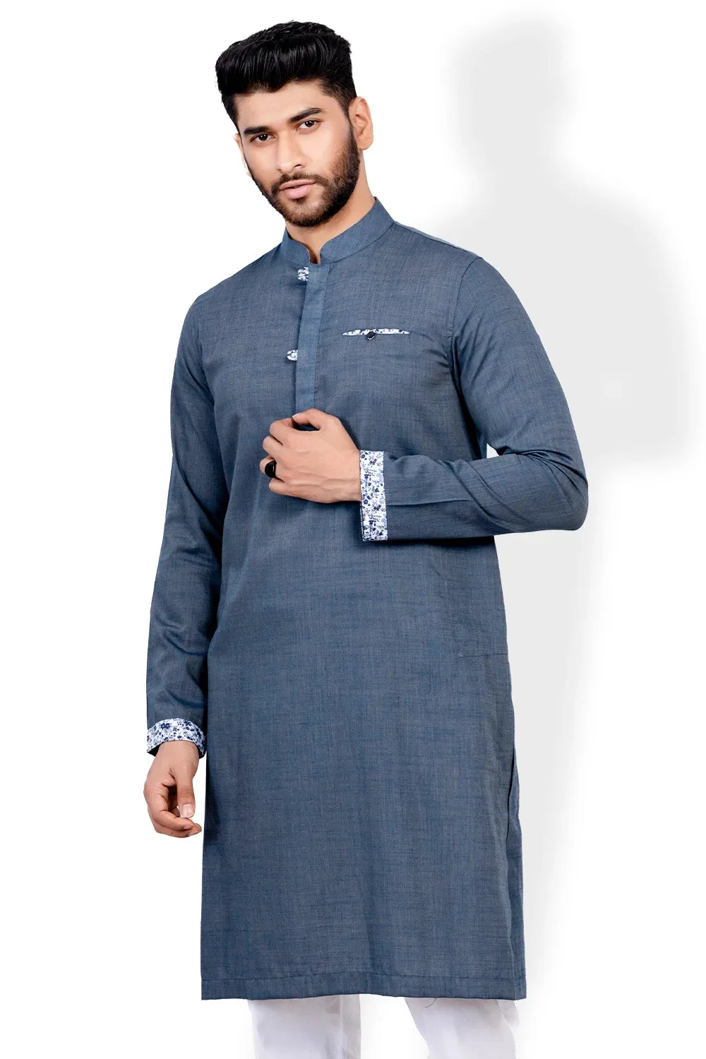 Cut & Sew Slim Fit Panjabi