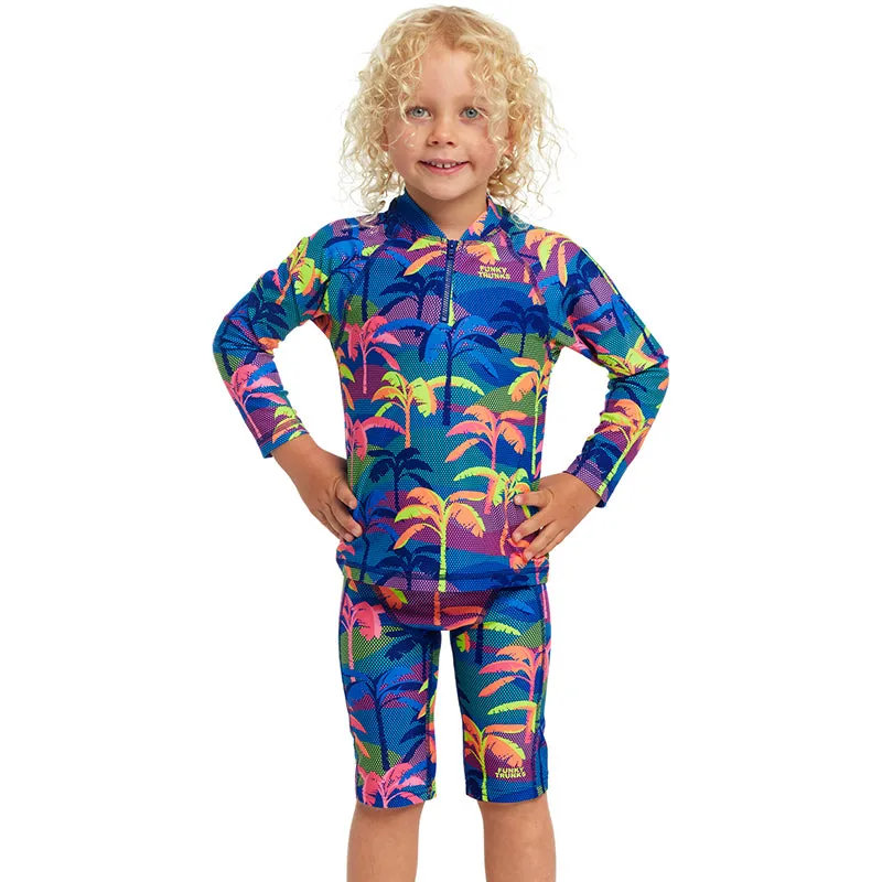 Funky Trunks - Palm A Lot - Toddler Boys Zippy Rash Vest