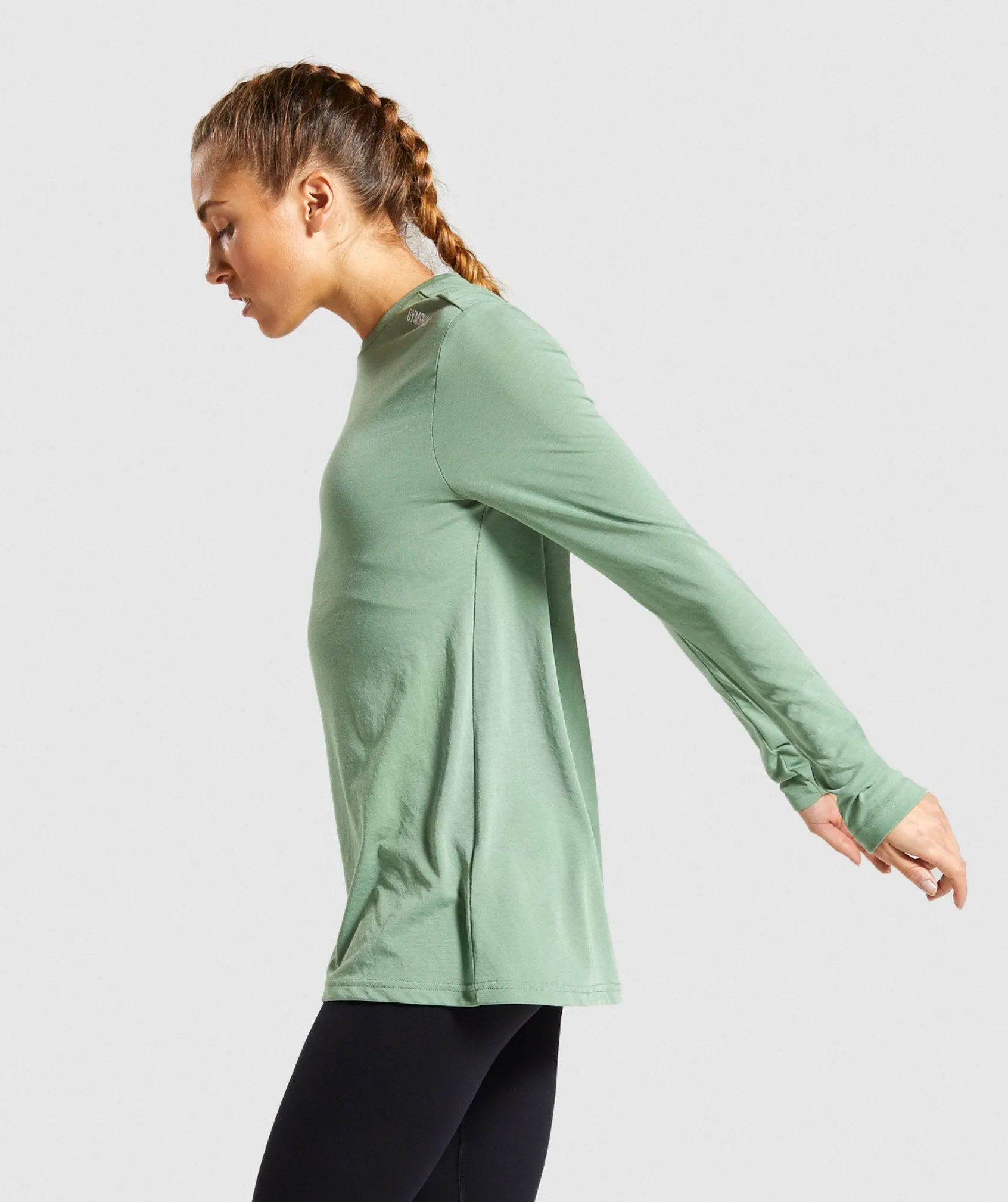 Gymshark Training Oversized Long Sleeve Tee - Green