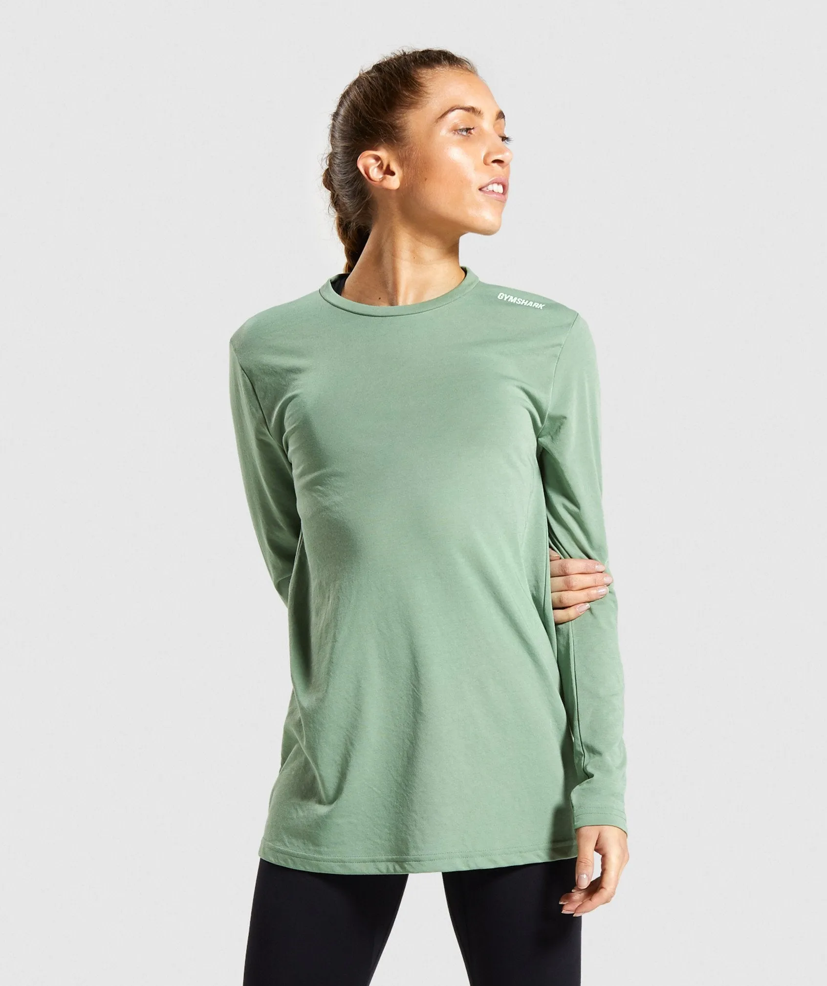 Gymshark Training Oversized Long Sleeve Tee - Green