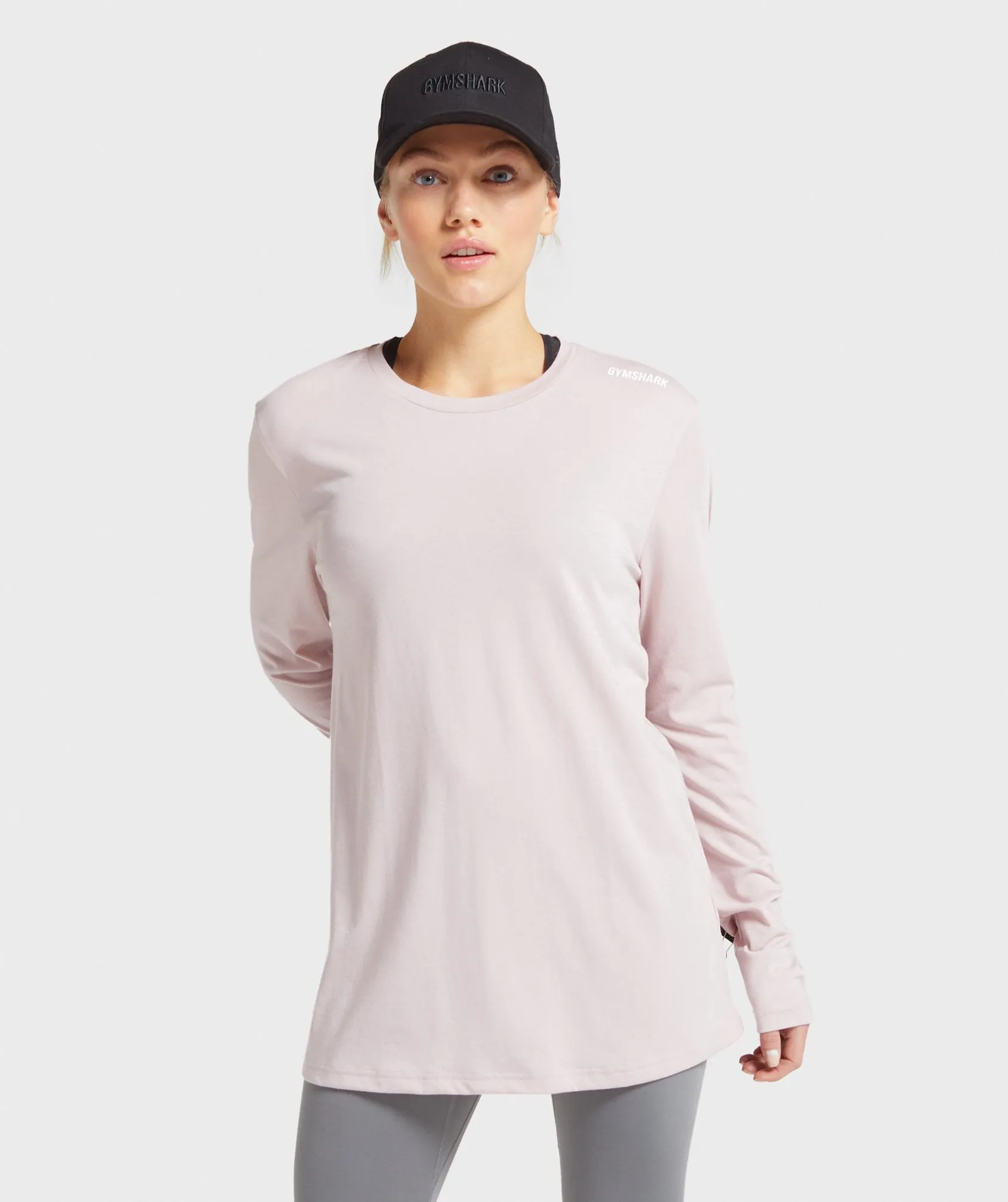 Gymshark Training Oversized Long Sleeve Tee - Pink