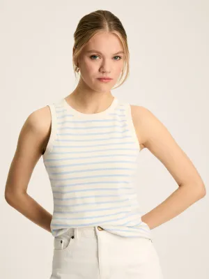 Harbour Cream & Blue Striped Jersey Vest