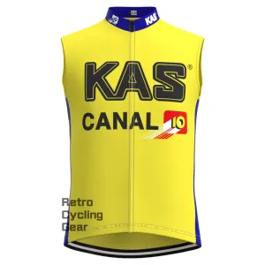 KAS Yellow Retro Cycling Vest