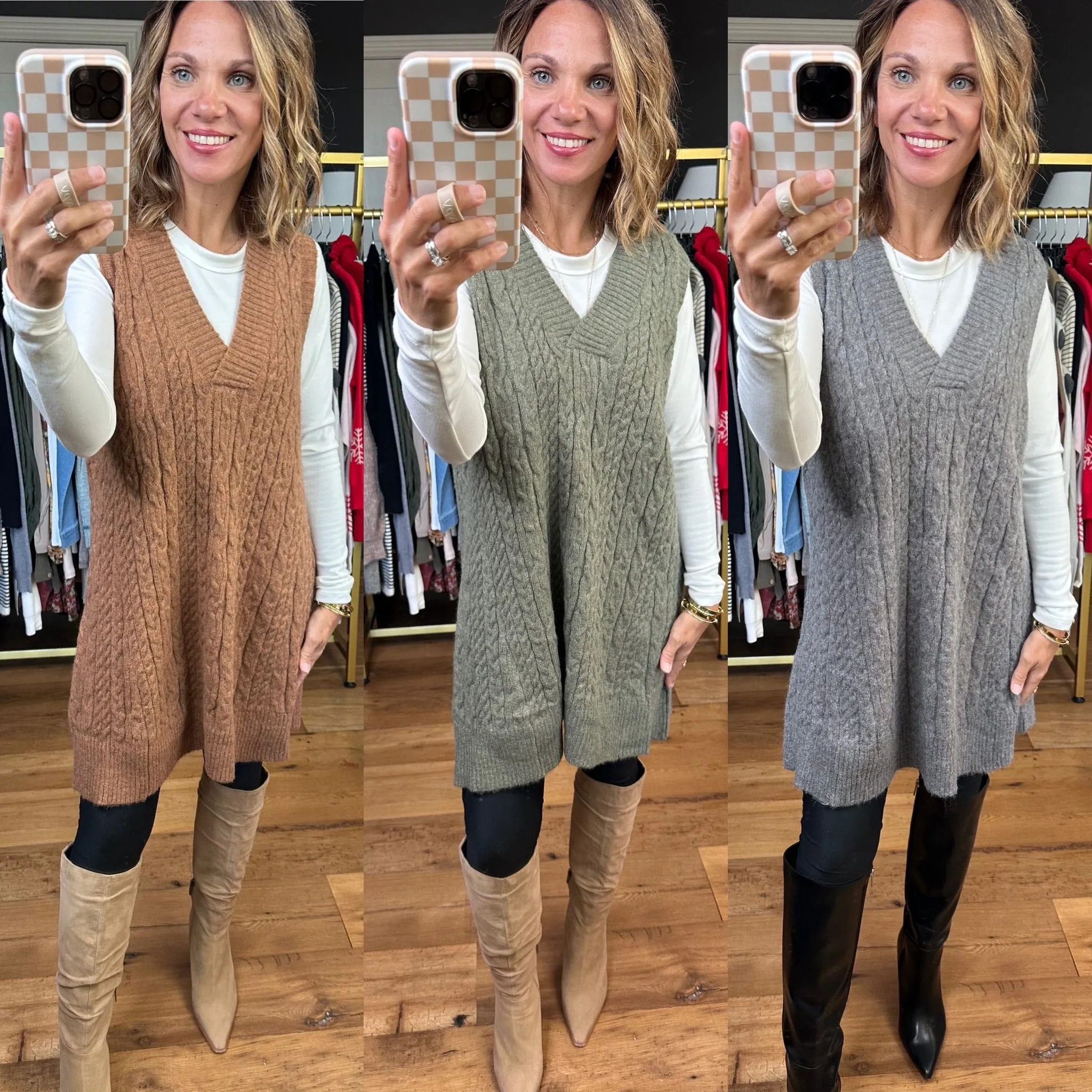 Make My Way Cable-Knit Tunic Sweater - Multiple Options