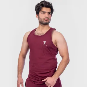 Muscle Fit Tank Top Vest Maroon