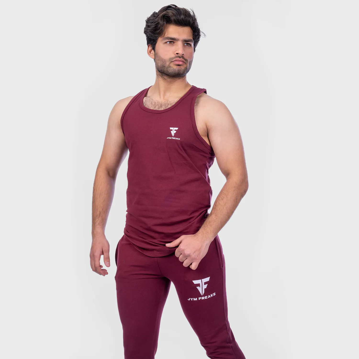 Muscle Fit Tank Top Vest Maroon