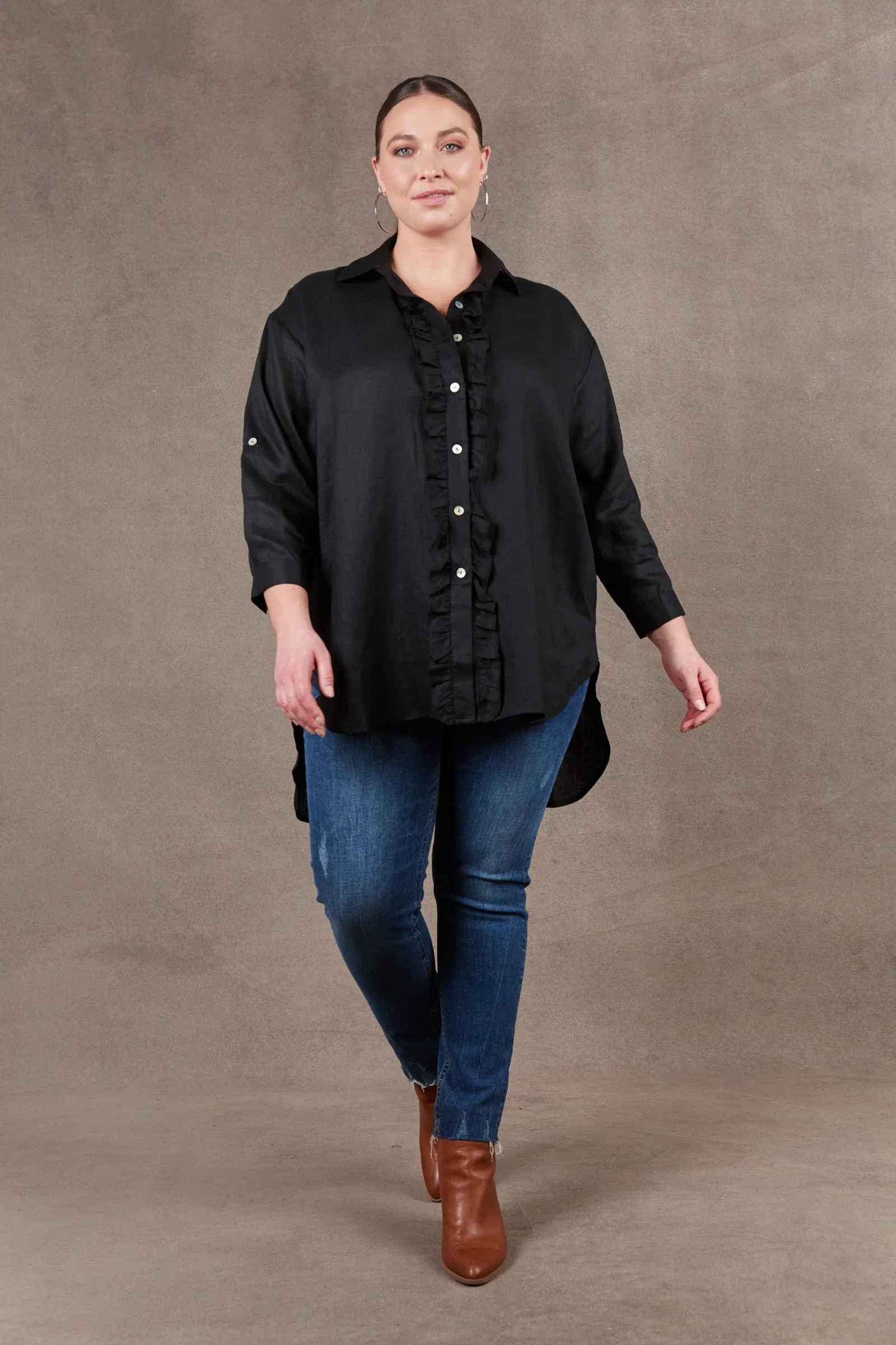 Nama Frill Shirt - Ebony