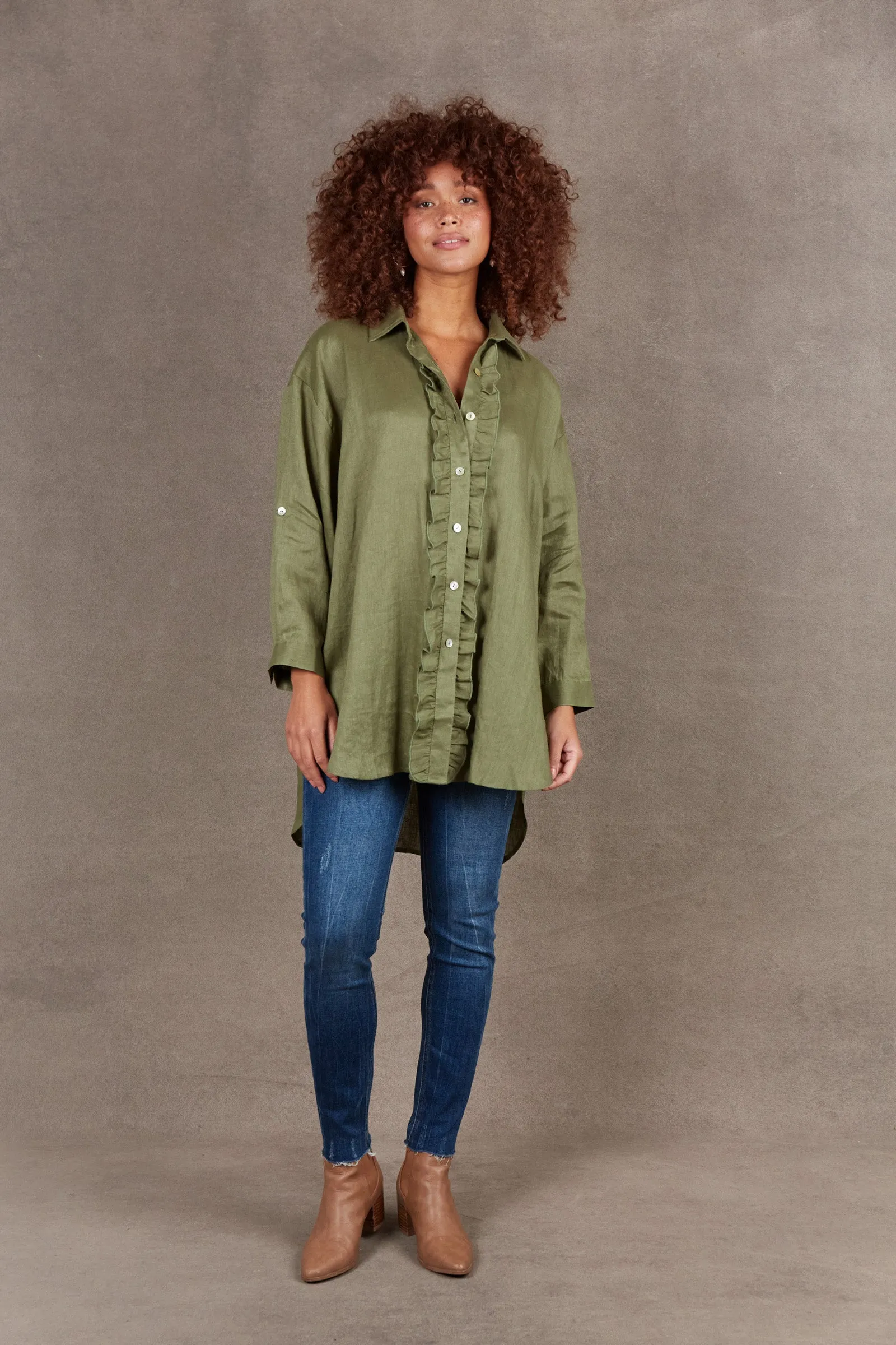 Nama Frill Shirt - Fern