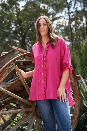 Nama Frill Shirt - Magenta