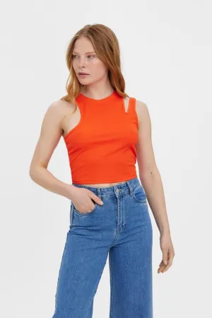 Ofelia Neia Tank Crop Top - Cherry Tomato