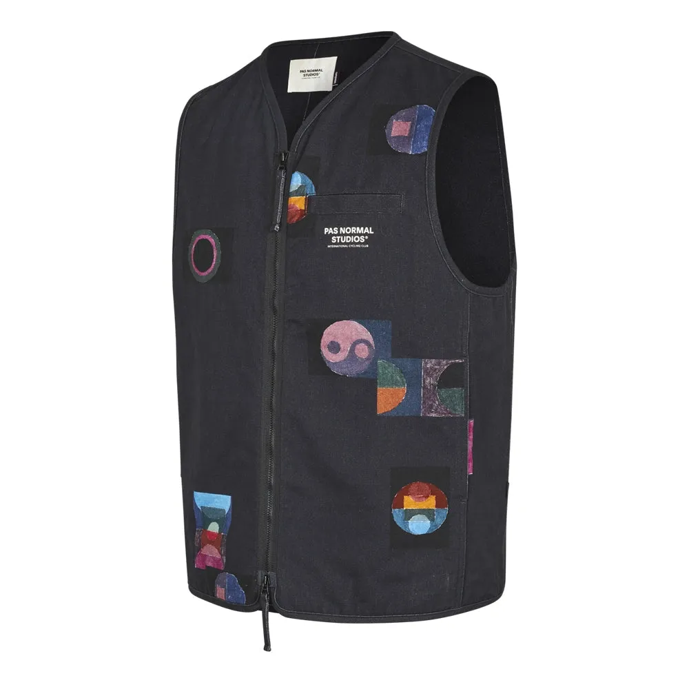 PAS NORMAL STUDIOS TKO Off Race Cotton Twill Vest SS24 - Charcoal