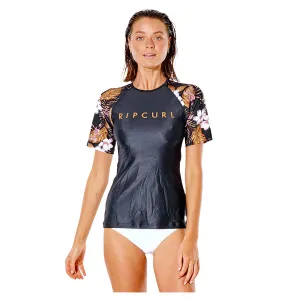 Playabella Relaxed Short Sleeve Rash Vest - Black/Gold