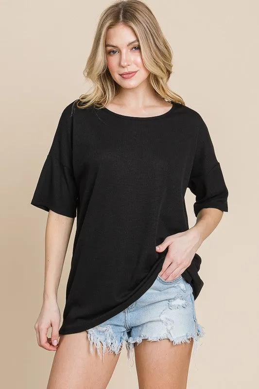 Ribbed Casual Top