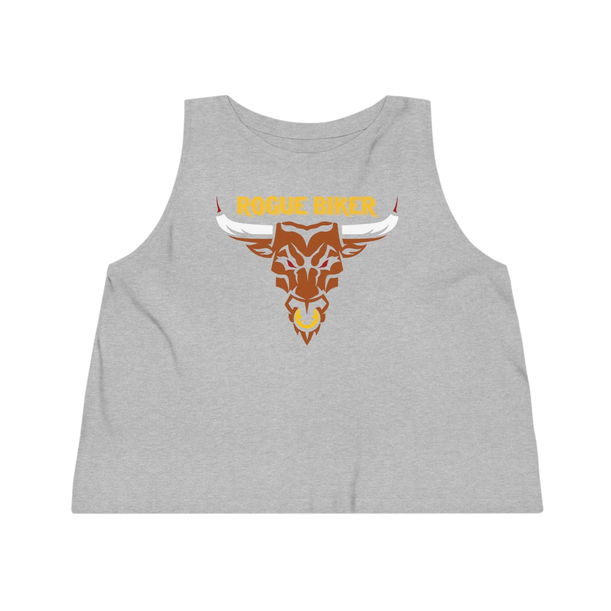 Rogue Biker Bull [Yellow] | Women's Dancer Cropped Tank Top